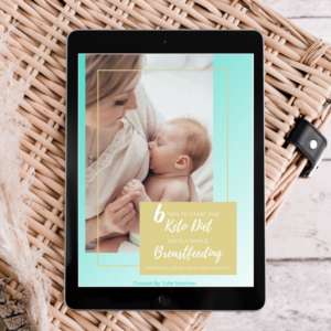 Keto Breastfeeding Tips eBook on a ipad