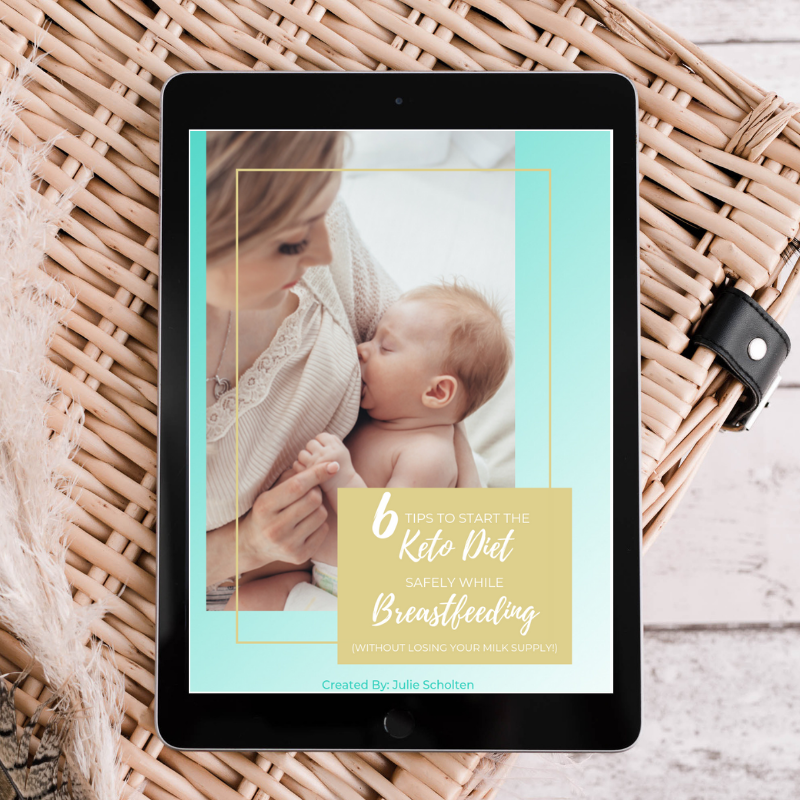 Keto Breastfeeding Tips eBook on a ipad